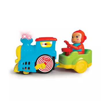 Паровозик веселый, голубой