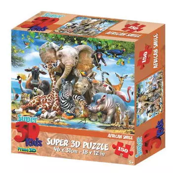 Пазл 3D 150 - Улыбка Африки