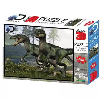 Пазл 3D 500 - Велоцирапторы