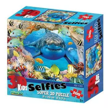 Пазл 3D Поиграем в прятки?, 100 деталей