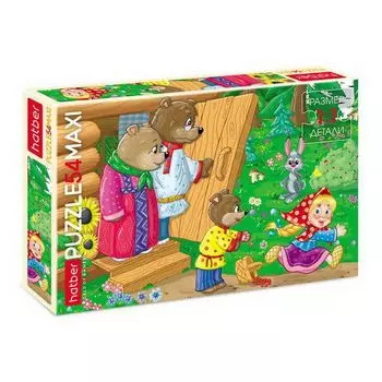 Пазл 54 Maxi элемента размер картинки 40 х 28 см - Маша и медведи