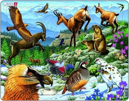 Пазл – Альпы, 55 деталей