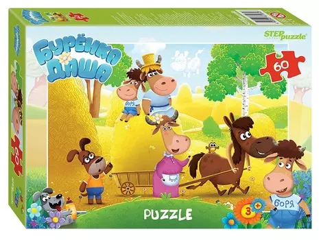 Пазл Буренка Даша, 60 деталей