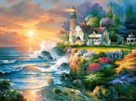 Пазл Castorland 2000 деталей, Маяк в сумерках