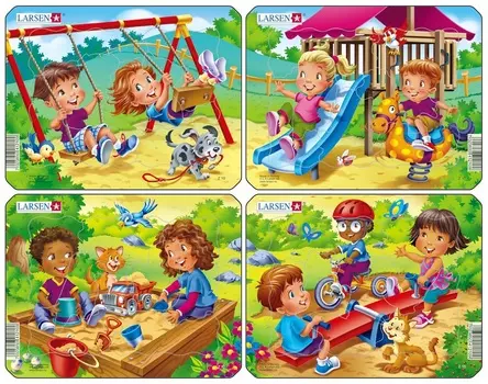 Пазл - Детская игровая площадка, 7 элементов