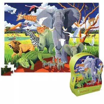 Пазл - Дикое сафари, 72 детали