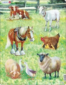 Пазл - Домашние животные, 34 детали