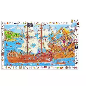 Пазл и игра на наблюдательность - Пираты, 100 деталей