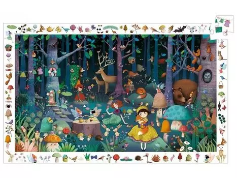 Пазл и игра на наблюдательность - Таинственный лес