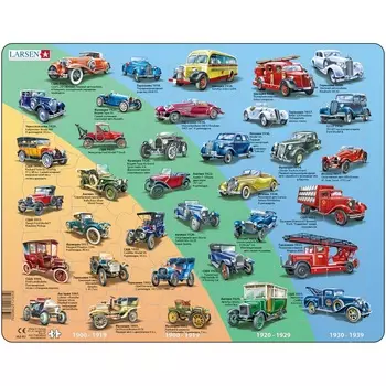 Пазл - История автомобилей, 30 элементов