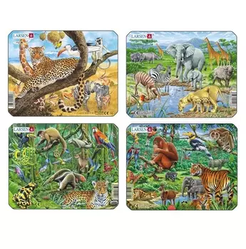 Пазл - Экзотические животные, 11 деталей