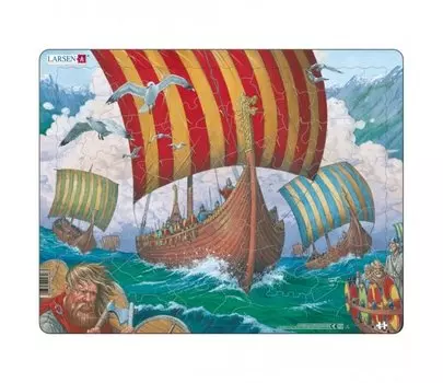 Пазл - Корабли викингов, 64 деталей