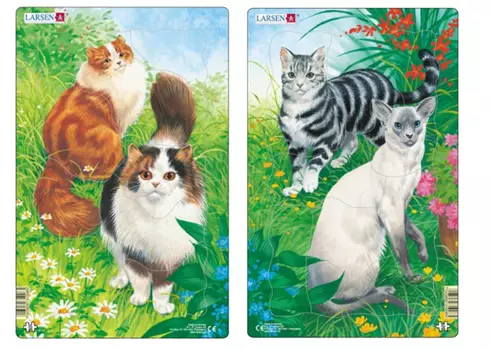 Пазл - Кошки, 10 элементов, 2 варианта