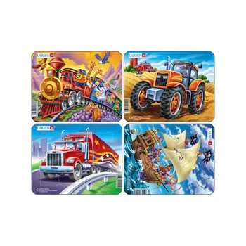 Пазл - Пираты-Трактор-Грузовик-Поезд, 8 деталей