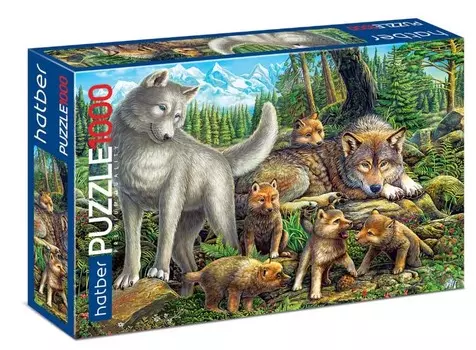 Пазл Premium 1000 элементов – Семья волков