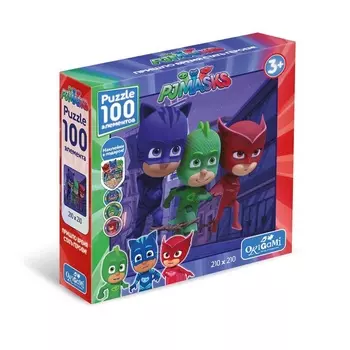 Пазл с наклейками Герои в масках - Ловкие герои, 100 деталей