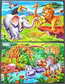 Пазл - Сафари, 14 деталей, 2 вида