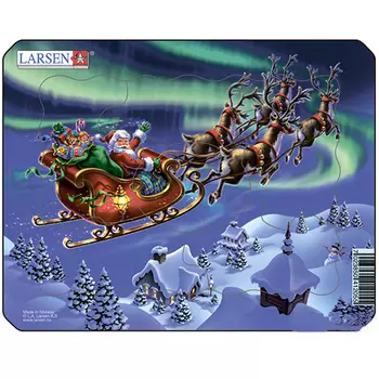 Пазл - Санта на Севере, 6 деталей