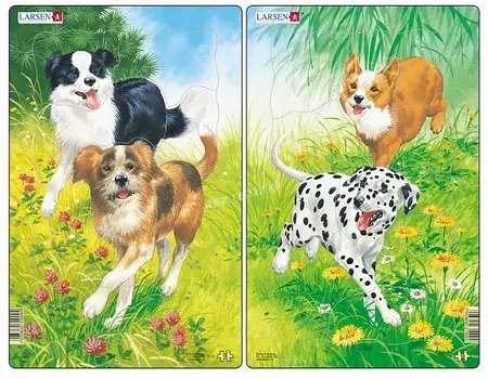 Пазл - Собаки, 10 элементов, 2 варианта