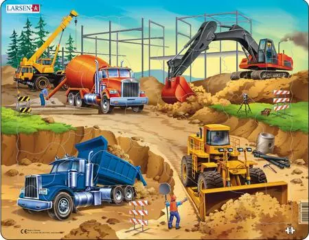 Пазл – Стройка, 30 деталей