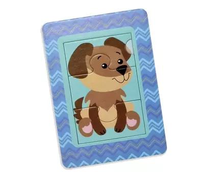 Пазл в рамке – Щенок, 3 элемента