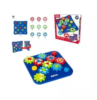 Пазл в виде шестерёнок с 10 деталями