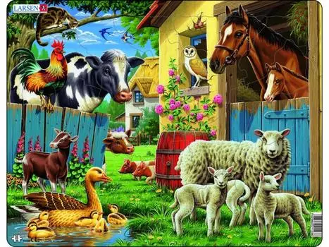 Пазл - Животные фермы, 23 детали