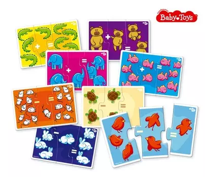 Пазлы-макси ®BabyToys, тройные - Складываем-вычитаем