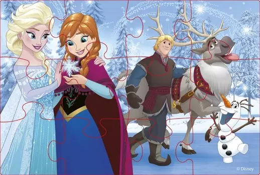 Пазлы мягкие Дисней - Холодное сердце, 12 элементов