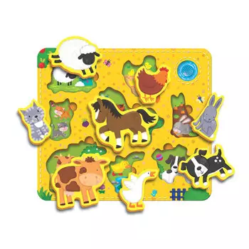 Пазлы музыкальные - Кто живет на ферме?