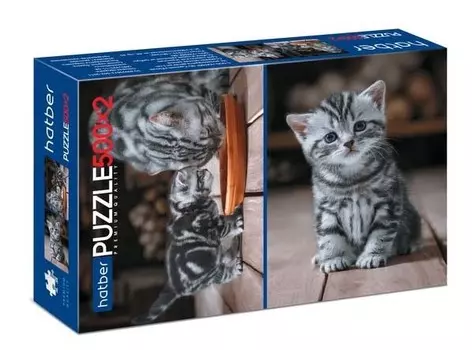 Пазлы Premium 500+500 элементов – 2 картинки, Котиков много не бывает