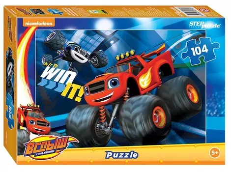 Пазлы – Вспыш и Чудо-машинки, 104 детали