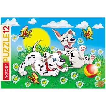 Пазлы в рамке 12 элементов - Далматинцы