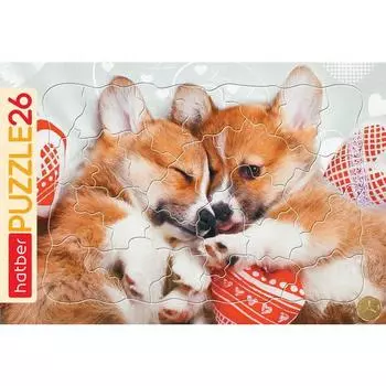 Пазлы в рамке - Очаровательные щенки, 26 элементов, формат А4