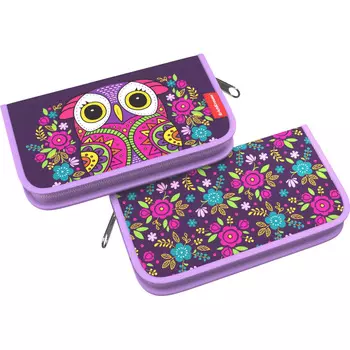 Пенал-книжка ErichKrause® - Flower Owl, без наполнения