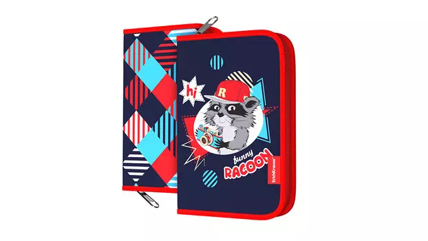 Пенал-книжка ErichKrause® - Funny Racoon, без наполнения