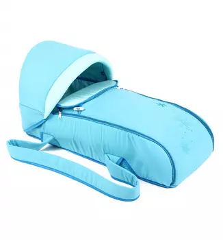 Переносная люлька-кокон – Белые кудряшки, зима-лето