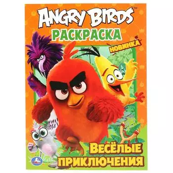 Первая раскраска А4 - Веселые приключения. Энгри Бердс