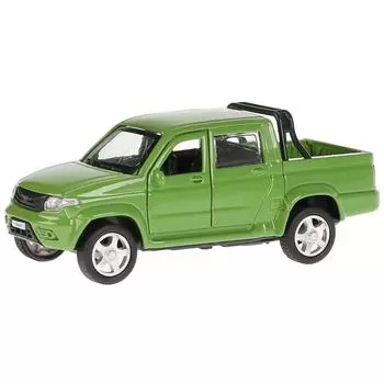 Пикап Uaz Pickup, зеленый, 12 см, открываются двери, инерционный механизм