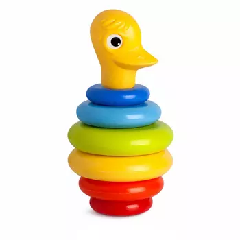 Пирамида-мини - Утёнок с кольцами, 19 см