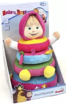 Пирамидка плюшевая «Маша и Медведь», 2 вида