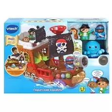 Пиратский корабль с фигурками и аксессуарами, свет и звук