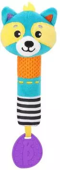 Пищалка с силиконовым прорезывателем - Енот