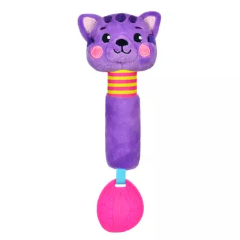 Пищалка с силиконовым прорезывателем - Котик