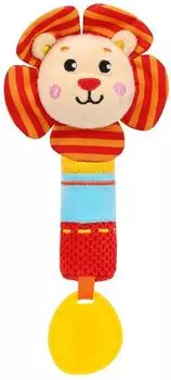 Пищалка с силиконовым прорезывателем Львенок