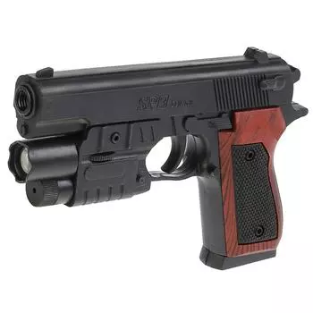 Пистолет с лазерным прицелом и пульками, свет