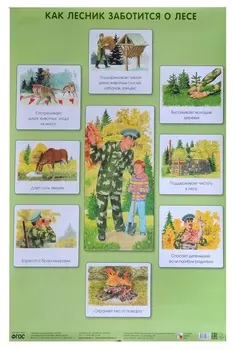 Плакат Николаева С. Н. - Как лесник заботится о лесе