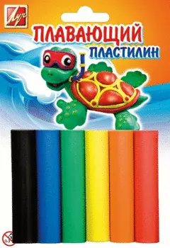 Пластилин плавающий, 6 цветов