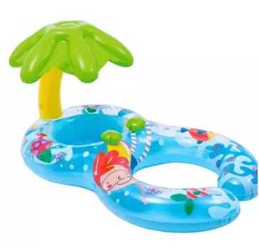 Плот надувной для детей - Пальма, с навесом, 116 х 74 см.