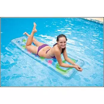 Пляжный надувной матрас с подстаканниками